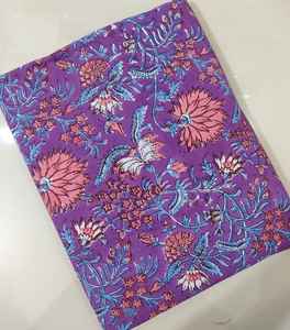 Jaipur ผ้าฝ้ายบล็อก100% พิมพ์ด้วยมือแบบดั้งเดิมผ้าฝ้ายระบายอากาศได้เป็นมิตรต่อสิ่งแวดล้อมพิมพ์ลายแบบดั้งเดิม - Product Image 6