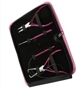 ชุดเครื่องมือต่อผมแบบมืออาชีพชุด4-Pcs แหวนขนาดเล็กดึงห่วงที่เข็มสายโลหะสแตนเลสสีม่วงร้อน - Product Image 3