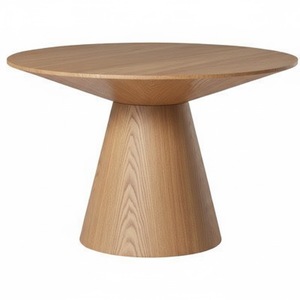 Ensemble de tables basses gigognes modernes en 2 pièces, plateau rond en bois, tables d'appoint avec cadre en fil métallique géométrique vert, meubles pour salon - Product Image 4