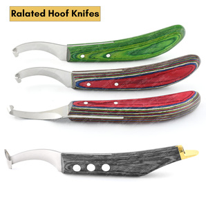 มีดโกนหนวดพร้อมตะขอปลายด้ามไม้มีดสแตนเลส - Product Image 5