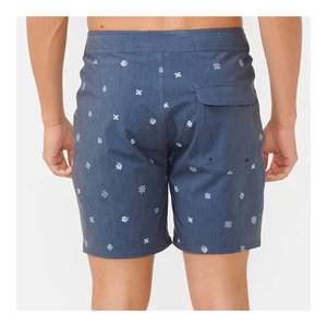 100% Polyester toile hommes Shorts taille élastique séchage rapide décontracté motif solide poches fonctionnelles coutures renforcées - Product Image 5