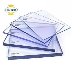 JINBAO पारदर्शी यूवी 12mm 16mm मोटाई विरोधी खरोंच polycarbonate चादरें के लिए कार पार्किंग शेड