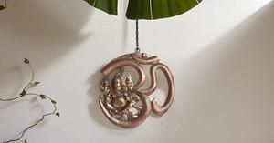 Modern Design Metal Ganesha Idol Wall Hanging Statue for Diwali Festivities <b>Mandir</b> Wall or Door Decor Gift Giving - Product Image 5