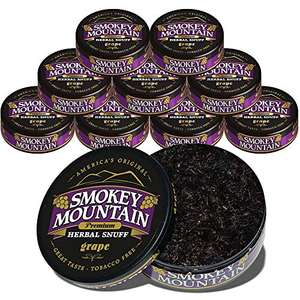 Smokey Mountain Herbal Snuff Nicotine-Free and Tobacco-Free (<b>Grape</b>)(10-CANS) - Product Image 1