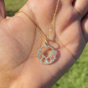 14k Coeur Lab Grown Diamant Pendentif Or Massif Lab Grown Diamant Collier De Mariage Femmes Collier pour Anniversaire Bijoux - Product Image 4