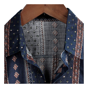 Custom Full Printing Summer 4 Way Stretch Fabric Short Sleeve <b>Men's</b> Button Down Collar <b>Shirt</b> Tropical <b>Beach</b> <b>Shirts</b> - Product Image 3