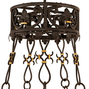 โคมไฟระย้าเหล็กดัดทองเหลือง 25 ดวง สไตล์อาร์ตเดโค ศตวรรษที่ 19 ของฝรั่งเศส สำหรับห้างสรรพสินค้า พระราชวัง  สามารถปรับแต่งได้ - Product Image 5