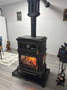 Poêle à bois en fonte de 165 kg avec four + LIVRAISON GRATUITE - Product Image 6