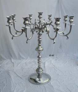 Candélabre argenté en aluminium moderne fantaisie pour les utilisations de mariage et de fête à la maison et grand candélabre en argent candélabre décoration de la maison - Product Image 5