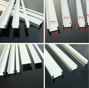 Profilé en aluminium en forme de U guide en aluminium rainuré Fente pour carte Verre fixe intérieur CNC usinage coupe autre matériel - Product Image 3