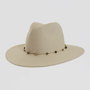 Sombrero para el sol con cuentas delicadas para mujer Estilo sin esfuerzo y protección solar para uso informal en la playa al aire libre - Product Image 3
