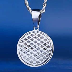 Pendentif visage d'horreur tendance en argent sterling 925, serti de moissanite taille brillant, plaqué rhodium, style hip-hop, cadeau pour fête - Product Image 4