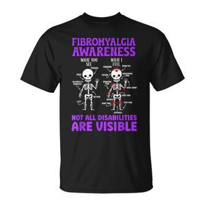 T-shirt per la sensibilizzazione sulla fibromialgia, unisex, per adulti, girocollo, stampata serigrafica, Fibro Warrior Apparel - Product Image 1