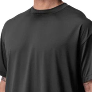 Camiseta de entrenamiento de gran tamaño de Color sólido, camiseta de gimnasio de rendimiento, camiseta de entrenamiento atlético de secado rápido antimicrobiana que absorbe el sudor - Product Image 6