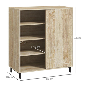 HOMCOM-Zapatero de 4 niveles en aglomerado y acero con estantes ajustables, máximo 12 pares 80x40x93 cm - Product Image 3