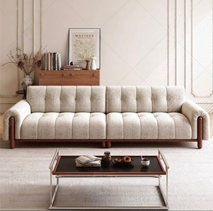 Premium Fabric <b>Sofa</b> with Larch Wood Structure, Feather Cotton Filling, Serpentine Spring <b>Support</b> - Product Image 3
