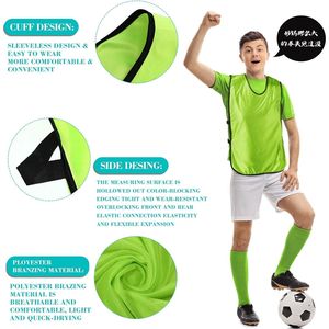 12 pezzi di calcio e basket squadra Pinnies Scrimmage gilet & soldi attrezzature per allenamento - Product Image 6