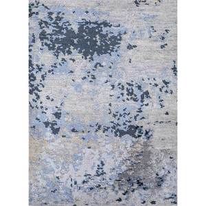 Tattvam Lu-9031 Blue Hand Knotted Wool & Bamboo <b>Silk</b> Rugs Home Textile (Cs-01) - Product Image 1