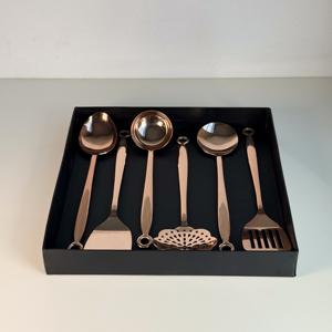 Ensemble de 6 cuillères à café en acier inoxydable avec finition cuivrée, à long manche, pour les fêtes, écologiques, très vendues - Product Image 6