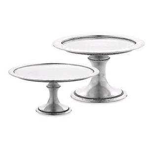 Ensemble de 3 supports à gâteau en métal argenté de luxe, présentoir rond pour table de desserts, piédestal de décoration de mariage, plateau, porte-cupcakes argenté - Product Image 2