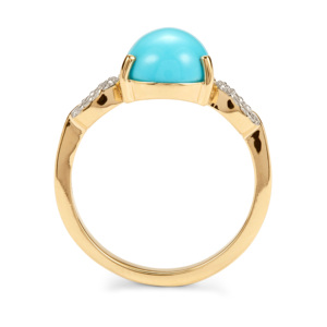 Bague Statement en Émail Plaqué Rhodium pour Amoureux avec Zircon Blanc en Or 9K 3,74 carats - Product Image 3