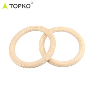 TOPKO High Quality Numbered Straps Birch Wooden Gymnastic <strong>Rings</strong> Core Workout Fitness <strong>Training</strong> Gym <strong>Ring</strong> - Product Image 4