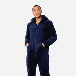 Combinaison unisexe bleu marine pour chiot 100% polyester doux et extensible tissu polaire bidirectionnel YKK qualité fermeture éclair teinture dentelle respirante - Product Image 5