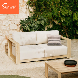 Ensemble <span class=keywords><strong>de</strong></span> meubles <span class=keywords><strong>de</strong></span> jardin en bois massif <span class=keywords><strong>pour</strong></span> patio, construction en teck durable, salon 5 places, canapés <span class=keywords><strong>pour</strong></span> cour et <span class=keywords><strong>balcon</strong></span> - Product Image 2