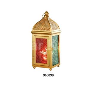 สต็อกหรูหราราราคาถูกมากราคาขายส่งโมร็อกโกโบราณโลหะสีเขียวโคมไฟแก้วทีไลท์ - Product Image 2