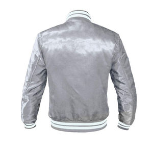 Chaqueta de Satén Personalizada para Hombre con Cuello Alto, Logotipo Frontal, Color y Talla Personalizables, Secado Rápido, Transpirable, Chaqueta Casual de Invierno - Product Image 2