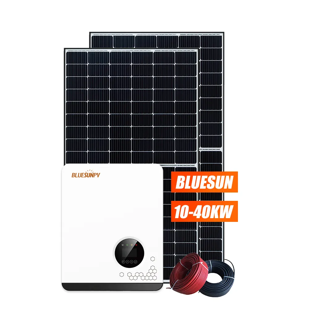 Home Solar Energy System 5Kw 6kw 8kw 10kw Solar System Solar Home Power 5KW Grid Tied Solar House System Price List