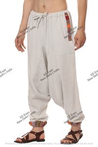 Pantalon sarouel tribal népalais taille libre pour hommes Pantalon hippy boho yoga aladdin écologique - Product Image 4