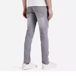 Jeans en denim pour hommes élégants, coupe skinny, extensible, style streetwear, léger, durable, lavage bleu, fabricant en gros - Product Image 3