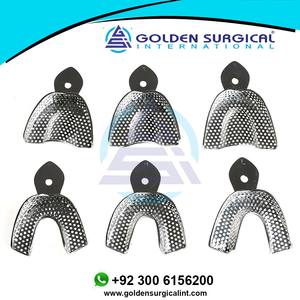 Juego de 6 Bandejas Dentales de Acero Inoxidable para Impresiones, Autoclavables, Instrumentos para Dentaduras, Herramientas de Dentista, Bandeja para Guardar Dientes - Product Image 3