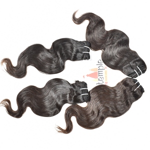 Extensions de cheveux humains 100% naturels Remy indiens, couleur noire, pour femmes, avec cuticules alignées, tissage complet en dentelle - Product Image 4