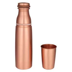 Stylish Hammered Copper <b>Bottles</b> for <b>Water</b> & Featuring a Vintage-inspired Design with BPA-free Construction for Safety - Product Image 5