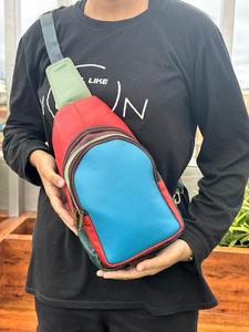 Bolso bandolera de cuero reciclado para mujer, hecho a mano de cuero bolso cruzado colorido, bolsos de hombro de transporte ocultos occidentales - Product Image 3