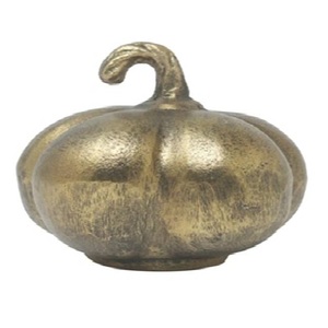 Decoración Rústica de Otoño con Acabado Antiguo, Estilo Tradicional, Calabaza de Halloween Decorativa de Metal, Decoración Festiva de Temporada - Product Image 4