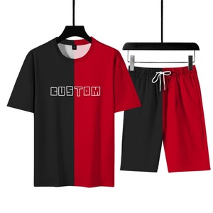 แฟชั่น2025เสื้อยืดผู้ชายชุดกางเกงขาสั้นสองชิ้นแบบใหม่ชุดเสื้อยืดฮิปฮอปของผู้ชายชุดเสื้อยืดกางเกงขาสั้น - Product Image 5