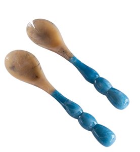 Tête de corne noire poignée cuillère à salade couverts légers outil de couverts pour ustensiles de cuisine vaisselle de table usage quotidien idéal - Product Image 5