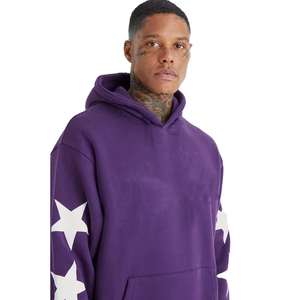 Pull-over unisexe surdimensionné en coton Flecee 450GSM survêtements imprimés bouffants personnalisés 3d pour hommes vente en gros - Product Image 2