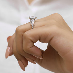 VINSON 2,5 quilates corte radiante Moissanite ramita anillo de compromiso, ramas de estilo árbol alrededor de su dedo anillo de la naturaleza - Product Image 4