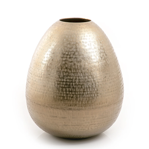 Prix le plus bas meilleure qualité décoration de la maison Style moderne or fini riz martelé métal bol Vase vaisselle fleur Vase - Product Image 3