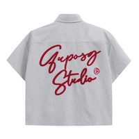 Camisa Oxford de Manga Corta con Botones, Estampado Personalizado y Bordado en 3D, Transpirable, Estilo Urbano, Alta Calidad, para Hombres Adultos