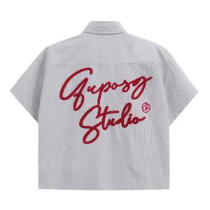 Imprimé personnalisé et brodé Boxy Oxford chemise à manches courtes boutonnée respirant Streetwear pour hommes femmes fabriqué au Vietnam - Product Image 2