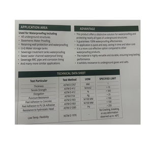 Lámina de membrana impermeable Anchor Grip con perfil acanalado de 6mm y 1mm de espesor para proyectos de sótanos y túneles - Product Image 2