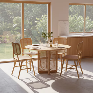 Mesa de comedor de diseño moderno de madera de teca maciza de alta calidad para muebles de interior y comedor - Product Image 1