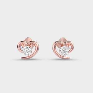 Pendientes de Diamantes Cultivados en Laboratorio con Forma de Corazón, Oro Rosa/Blanco/Amarillo de 9K, Certificados por IGI, 0.2ct, Regalo de Aniversario o Fiesta - Product Image 5