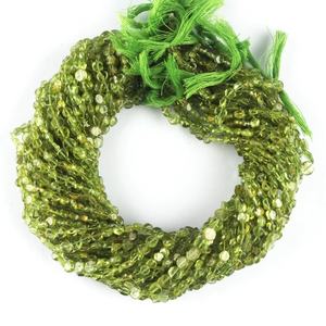 Perles de pierres précieuses de péridot vert naturel, perles de péridot de 4-6mm, perles de pièce lisse de pierres précieuses, perles de pierres précieuses, perle de péridot en gros - Product Image 1