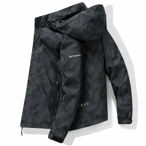 Veste de randonnée à capuche hommes vestes Bomber en plein air coupe-vent imperméable 2025 printemps automne sport vestes Cargo décontractées - Product Image 3